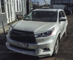 5 399 р. Решётка радиатора TopKontur Design Toyota Highlander XU50 дорестайлинг (2013-2017)  с доставкой в г. Тамбов. Увеличить фотографию 5