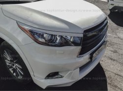 5 399 р. Решётка радиатора TopKontur Design Toyota Highlander XU50 дорестайлинг (2013-2017)  с доставкой в г. Тамбов. Увеличить фотографию 6