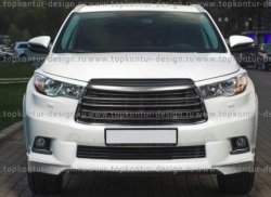 5 399 р. Решётка радиатора TopKontur Design Toyota Highlander XU50 дорестайлинг (2013-2017)  с доставкой в г. Тамбов. Увеличить фотографию 7