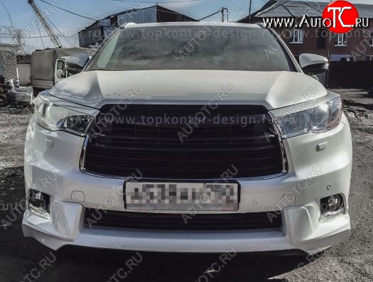 5 399 р. Решётка радиатора TopKontur Design Toyota Highlander XU50 дорестайлинг (2013-2017)  с доставкой в г. Тамбов