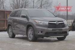 1 043 р. Защита переднего бампера Souz-96 (d42)  Toyota Highlander  XU50 (2013-2017) дорестайлинг  с доставкой в г. Тамбов. Увеличить фотографию 1