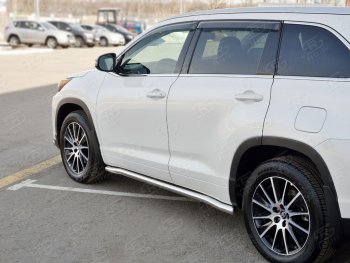 15 799 р. Защита порогов Russtal из круглой трубы диаметром 63 мм Russtal v3 Toyota Highlander XU50 дорестайлинг (2013-2017)  с доставкой в г. Тамбов. Увеличить фотографию 3