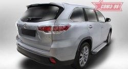 9 089 р. Пороги из алюминиевого профиля Souz-96 Toyota Highlander XU50 дорестайлинг (2013-2017)  с доставкой в г. Тамбов. Увеличить фотографию 2