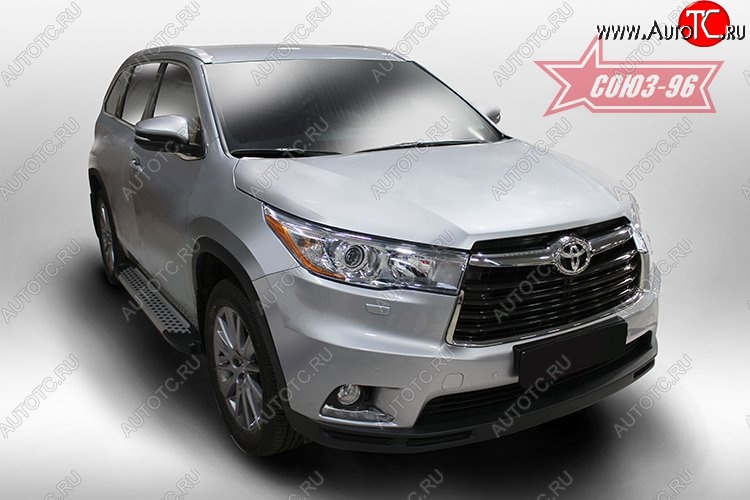 9 089 р. Пороги из алюминиевого профиля Souz-96  Toyota Highlander  XU50 (2013-2017) дорестайлинг  с доставкой в г. Тамбов