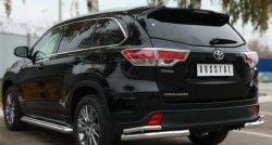 29 949 р. Широкая защита порогов SLITKOFF  Toyota Highlander  XU50 (2013-2017) дорестайлинг  с доставкой в г. Тамбов. Увеличить фотографию 3