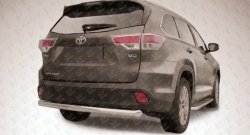 12 549 р. Защита заднего бампера из трубы диаметром 76 мм Slitkoff Toyota Highlander XU50 дорестайлинг (2013-2017) (Цвет: нержавеющая полированная сталь)  с доставкой в г. Тамбов. Увеличить фотографию 1