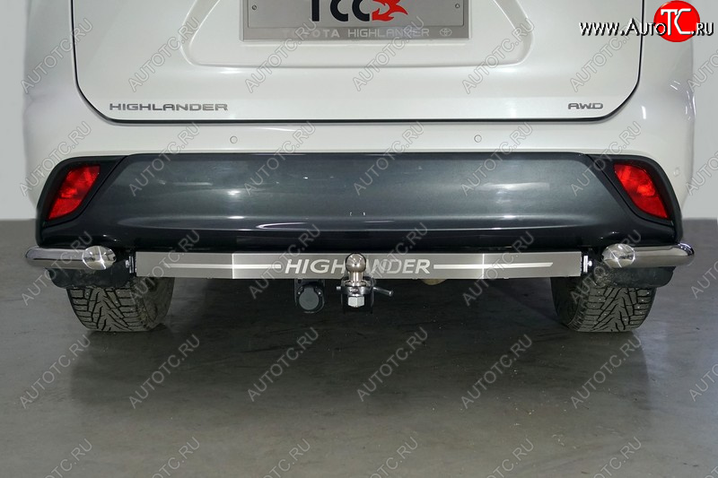 21 399 р. Фаркоп (тягово-сцепное устройство) TCC надпись Highlander  Toyota Highlander  XU70 (2020-2025) (Оцинкованный, шар E - оцинкованный)  с доставкой в г. Тамбов