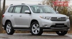 Защита переднего бампера одинарная Souz-96 (d60) Toyota Highlander XU40 рестайлинг (2010-2013)