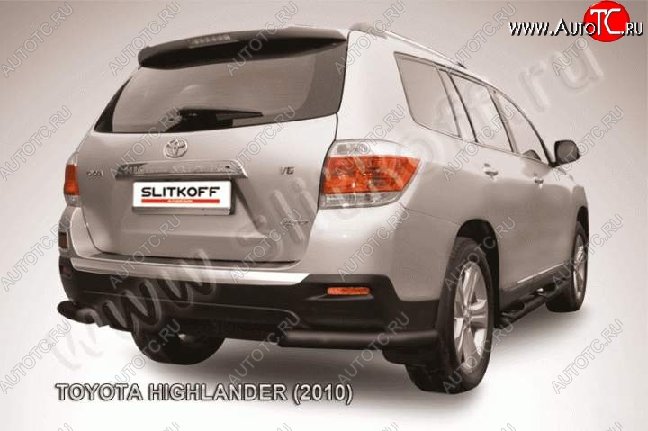 7 599 р. Уголки d57  Toyota Highlander  XU40 (2010-2013) рестайлинг (Цвет: серебристый)  с доставкой в г. Тамбов