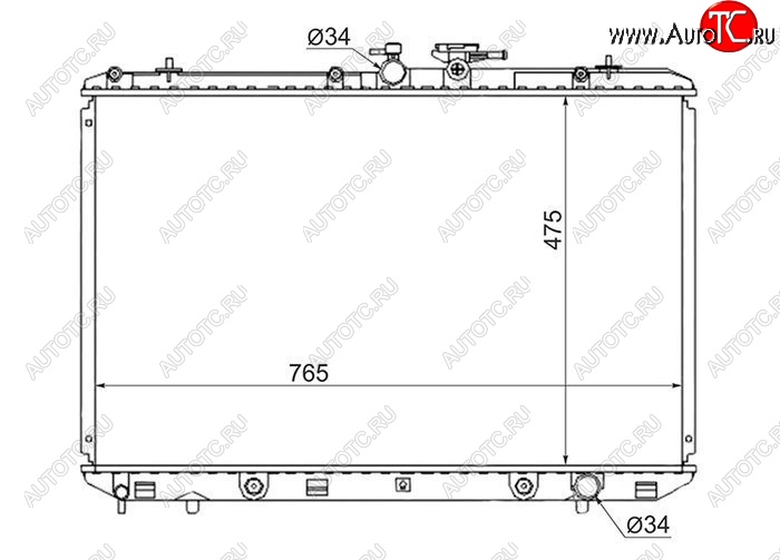 10 549 р. Радиатор двигателя SAT  Toyota Highlander  XU40 (2007-2013) дорестайлинг, рестайлинг  с доставкой в г. Тамбов