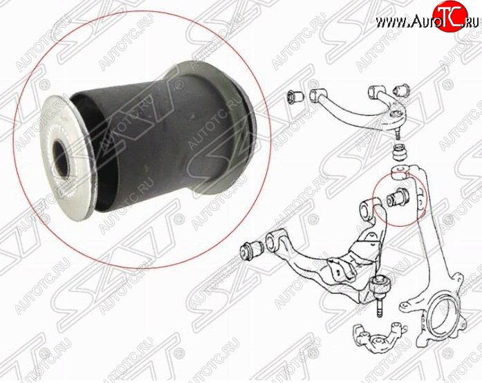 629 р. Сайлентблок нижнего рычага SAT (задний) Toyota Land Cruiser Prado J120 (2002-2009)  с доставкой в г. Тамбов