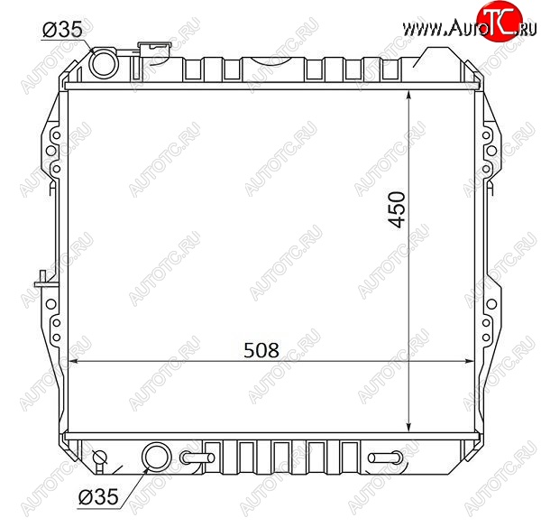 11 649 р. Радиатор двигателя SAT  Toyota Hilux Surf  N120,N130 (1989-1991) 5 дв. дорестайлинг  с доставкой в г. Тамбов