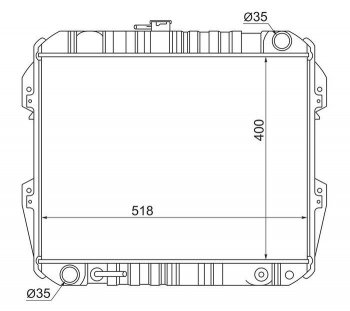 11 699 р. Радиатор двигателя SAT  Toyota Hilux Surf  N120,N130 (1989-1991) 5 дв. дорестайлинг  с доставкой в г. Тамбов. Увеличить фотографию 1