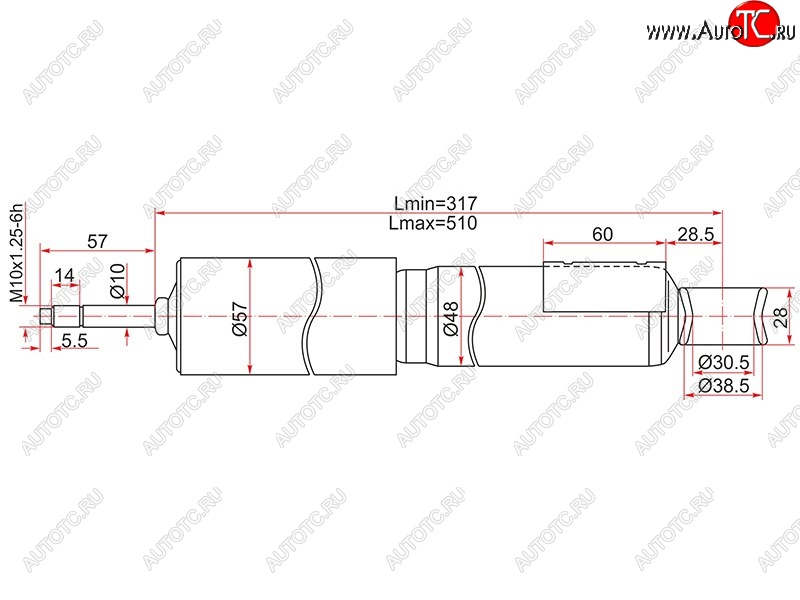 2 079 р. Амортизатор задний SAT (LH=RH)  Toyota Hilux Surf  N180 - Land Cruiser  90  с доставкой в г. Тамбов