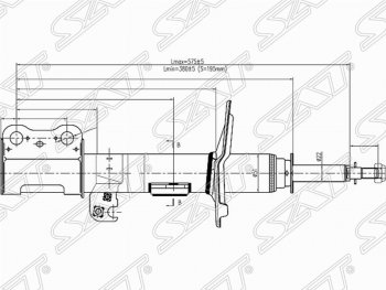 3 199 р. Правый амортизатор передний SAT  Toyota Ipsum  ACM20 - Noah  1  с доставкой в г. Тамбов. Увеличить фотографию 1