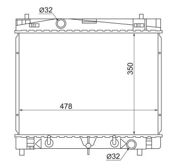 Радиатор двигателя SAT Toyota Ist XP110 (2007-2016)