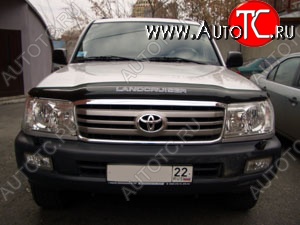 3 169 р. Дефлектор капота NovLine-Autofamily Toyota Land Cruiser 100 1-ый рестайлинг (2002-2005)  с доставкой в г. Тамбов