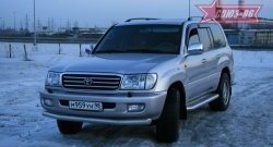 14 984 р. Защита переднего бампера одинарная Souz-96 (d76) Toyota Land Cruiser 100 2-ой рестайлинг (2005-2007)  с доставкой в г. Тамбов. Увеличить фотографию 1