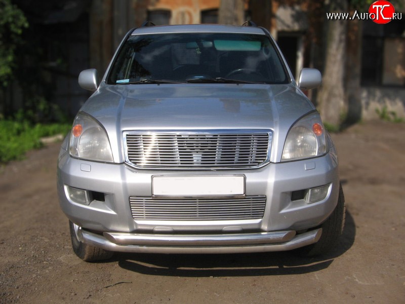 6 999 р. Декоративная вставка решетки радиатора (без знака) Berkut Toyota Land Cruiser Prado J120 (2002-2009)  с доставкой в г. Тамбов