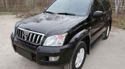 1 249 р. Реснички RA на фары Toyota Land Cruiser Prado J120 (2002-2009) (Неокрашенные)  с доставкой в г. Тамбов. Увеличить фотографию 2