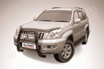 19 999 р. Кенгурятник d76 высокий  Toyota Land Cruiser Prado  J120 (2002-2009) (Цвет: серебристый)  с доставкой в г. Тамбов. Увеличить фотографию 1