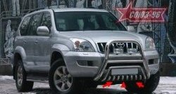 15 434 р. Защита переднего бампера нижняя Souz-96 Toyota Land Cruiser Prado J120 (2002-2009)  с доставкой в г. Тамбов. Увеличить фотографию 1