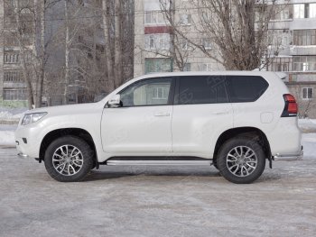 Защита порогов (Ø42 мм, нержавейка) Russtal Toyota Land Cruiser Prado J150 2-ой рестайлинг (2017-2020)