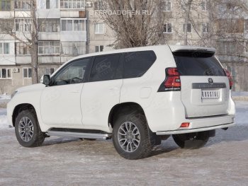 17 899 р. Защита заднего бампера (Ø63 мм, нержавейка) SLITKOFF  Toyota Land Cruiser Prado  J150 (2017-2020) 2-ой рестайлинг  с доставкой в г. Тамбов. Увеличить фотографию 3