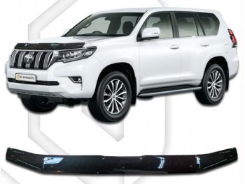 Дефлектор капота CA-Plastic Toyota (Тойота) Land Cruiser Prado (Лэнд)  J150 (2017-2020) J150 2-ой рестайлинг