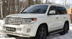 959 р. Реснички на фары RA Toyota Land Cruiser 200 1-ый рестайлинг (2012-2015) (Неокрашенные)  с доставкой в г. Тамбов. Увеличить фотографию 4