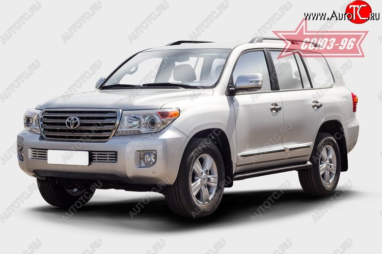 9 499 р. Декоративный элемент воздухозаборника Souz-96 (d16) Toyota Land Cruiser 200 1-ый рестайлинг (2012-2015)  с доставкой в г. Тамбов