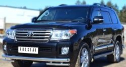 29 999 р. Защита переднего бампера (2 трубы Ø76 и 42 мм, нержавейка) SLITKOFF  Toyota Land Cruiser  200 (2012-2015) 1-ый рестайлинг  с доставкой в г. Тамбов. Увеличить фотографию 2