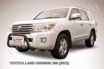 17 999 р. Кенгурятник d76 низкий мини Toyota Land Cruiser 200 1-ый рестайлинг (2012-2015) (Цвет: серебристый)  с доставкой в г. Тамбов. Увеличить фотографию 1