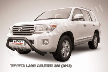 17 999 р. Кенгурятник d76 низкий широкий мини  Toyota Land Cruiser  200 (2012-2015) 1-ый рестайлинг (Цвет: серебристый)  с доставкой в г. Тамбов. Увеличить фотографию 1