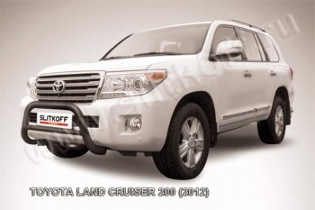 21 699 р. Кенгурятник d76 низкий Toyota Land Cruiser 200 1-ый рестайлинг (2012-2015) (Цвет: серебристый)  с доставкой в г. Тамбов. Увеличить фотографию 1