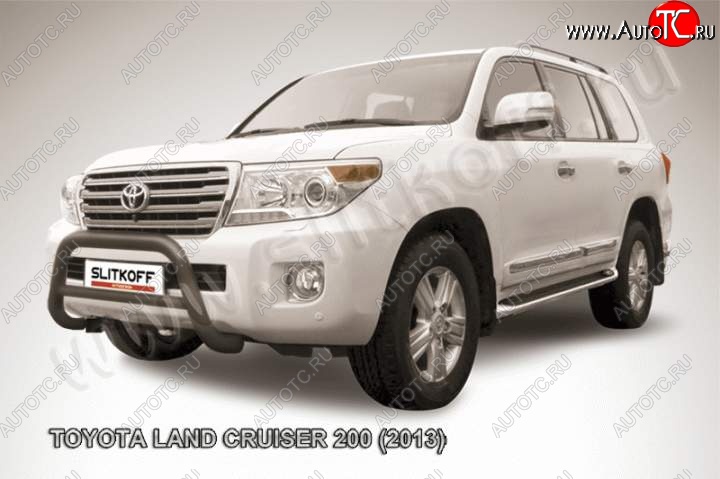 24 999 р. Кенгурятник d76 низкий  Toyota Land Cruiser  200 (2012-2015) 1-ый рестайлинг (Цвет: серебристый)  с доставкой в г. Тамбов