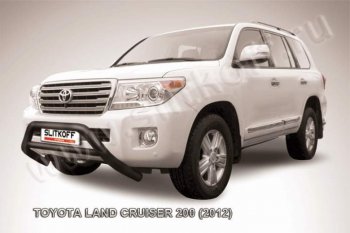 Кенгурятник d76 низкий широкий с перемычкой Toyota Land Cruiser 200 1-ый рестайлинг (2012-2015)