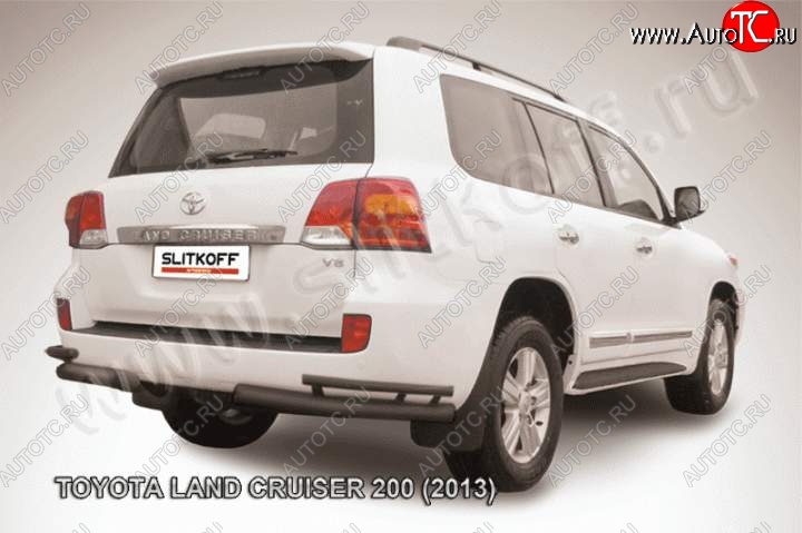 11 999 р. Уголки d76+d42 двойные  Toyota Land Cruiser  200 (2012-2015) 1-ый рестайлинг (Цвет: серебристый)  с доставкой в г. Тамбов