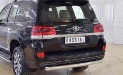 14 399 р. Защита заднего бампера (Ø76 мм дуга, нержавейка) SLITKOFF  Toyota Land Cruiser  200 (2015-2021) 2-ой рестайлинг  с доставкой в г. Тамбов. Увеличить фотографию 2