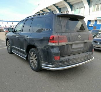 14 749 р. Тройная защита заднего бампера SLITKOFF из труб диаметром 76 и 42 мм SLITKOFF  Toyota Land Cruiser  200 (2015-2021) 2-ой рестайлинг  с доставкой в г. Тамбов. Увеличить фотографию 2