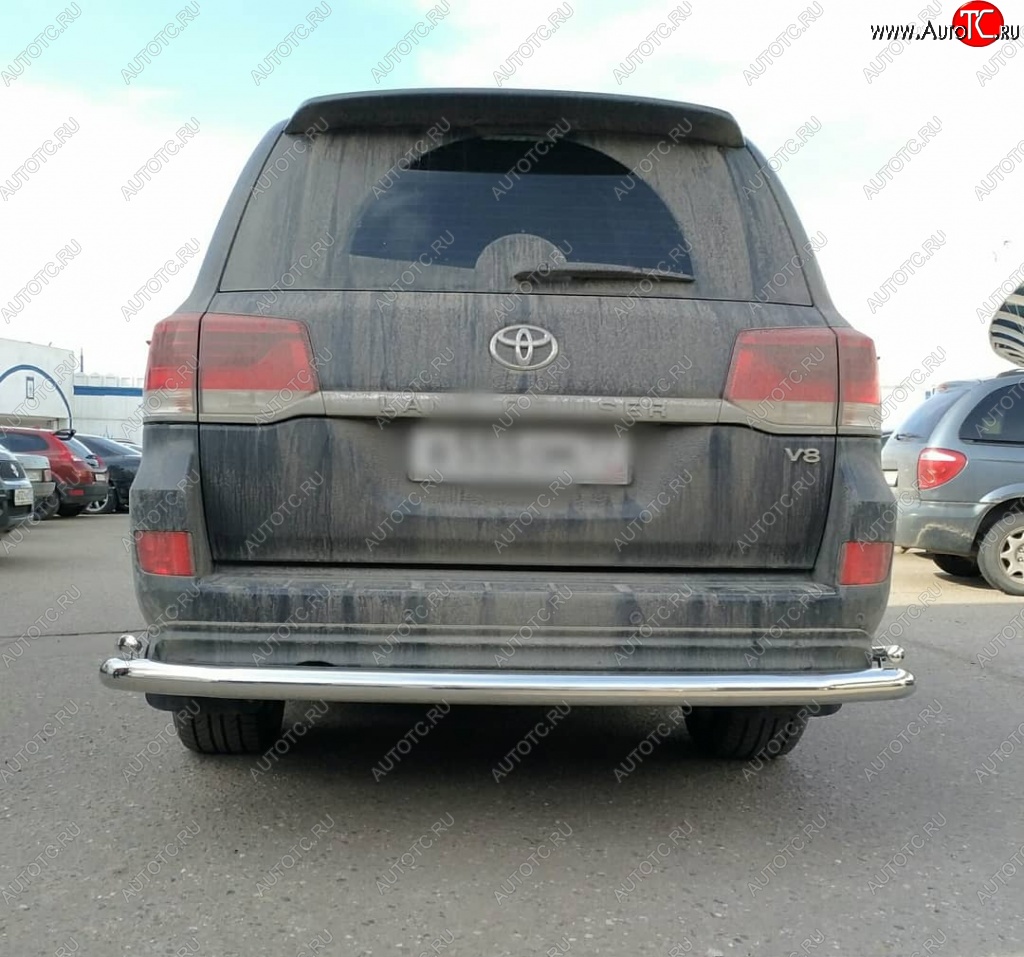 14 749 р. Тройная защита заднего бампера SLITKOFF из труб диаметром 76 и 42 мм SLITKOFF  Toyota Land Cruiser  200 (2015-2021) 2-ой рестайлинг  с доставкой в г. Тамбов