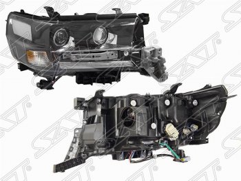 20 999 р. Правая фара передняя SAT LED EXECUTIVE BLACK/WHITE  Toyota Land Cruiser  200 (2015-2021) 2-ой рестайлинг  с доставкой в г. Тамбов. Увеличить фотографию 1