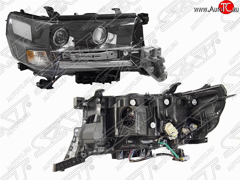 20 999 р. Правая фара передняя SAT LED EXECUTIVE BLACK/WHITE  Toyota Land Cruiser  200 (2015-2021) 2-ой рестайлинг  с доставкой в г. Тамбов