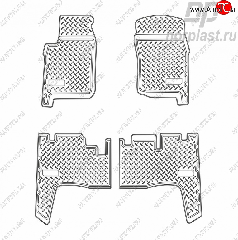 2 789 р. Комплект ковриков в салон Norplast  Toyota Land Cruiser  76 (1985-2004)  с доставкой в г. Тамбов