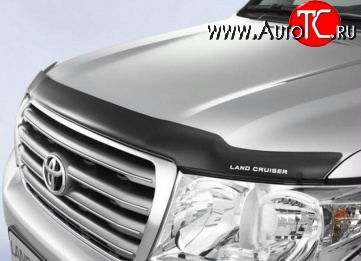 3 089 р. Дефлектор капота NovLine (с логотипом)  Toyota Land Cruiser  200 (2007-2012) дорестайлинг  с доставкой в г. Тамбов