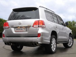 14 099 р. Накладка на задний бампер Jaos Toyota Land Cruiser 200 дорестайлинг (2007-2012) (Неокрашенная)  с доставкой в г. Тамбов. Увеличить фотографию 2