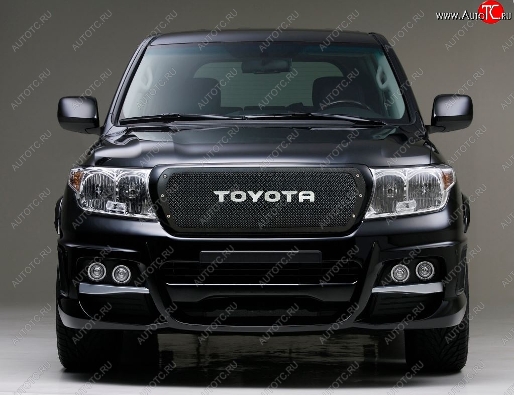 17 699 р. Решетка радиатора CrTuning Toyota Land Cruiser 200 1-ый рестайлинг (2012-2015) (С надписью TOYOTA)  с доставкой в г. Тамбов