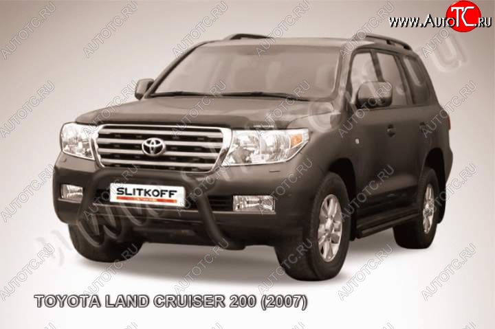 26 699 р. Кенгурятник d76 низкий мини Toyota Land Cruiser 200 дорестайлинг (2007-2012) (Цвет: серебристый)  с доставкой в г. Тамбов