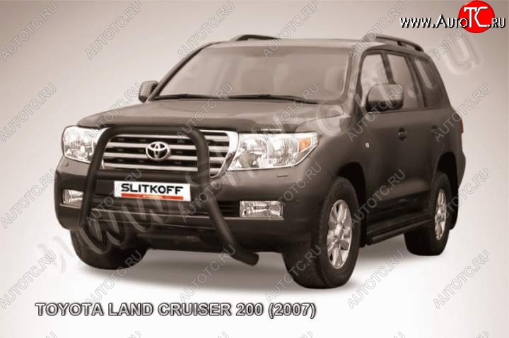 33 999 р. Кенгурятник d76 высокий Toyota Land Cruiser 200 дорестайлинг (2007-2012) (Цвет: серебристый)  с доставкой в г. Тамбов