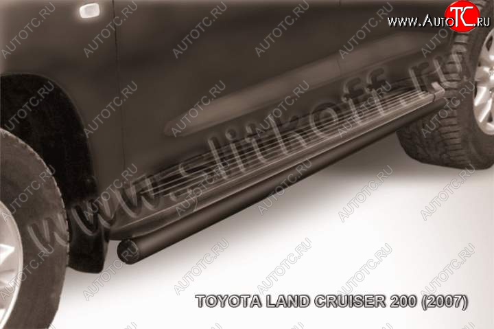 13 349 р. Защита штатного порога d57 Toyota Land Cruiser 200 дорестайлинг (2007-2012) (Цвет: серебристый)  с доставкой в г. Тамбов